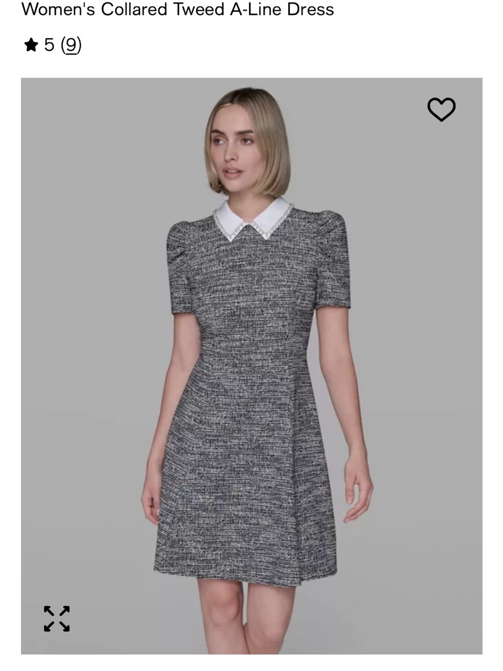 Karl Lagerfeld A-line Tweed Dress